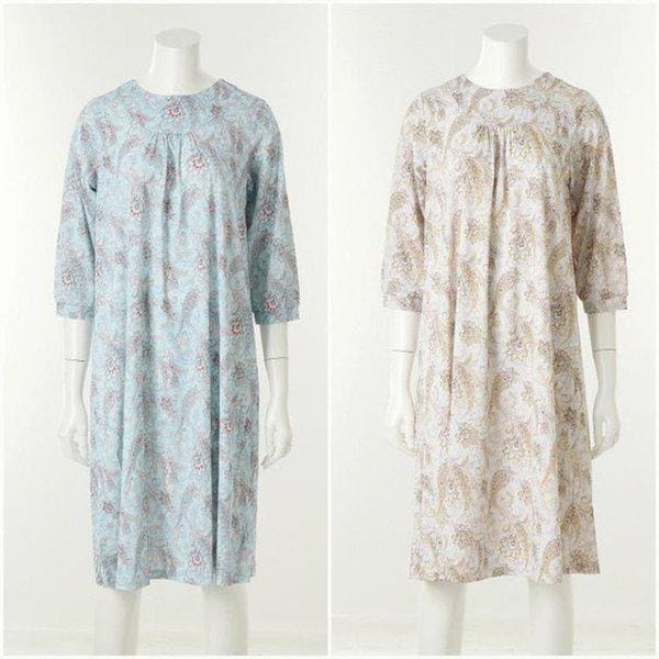 （正常）触り心地の良いペイズリー捺染変わり目ワンピースホームウェアパジャマ択1_S VEVA103L_S