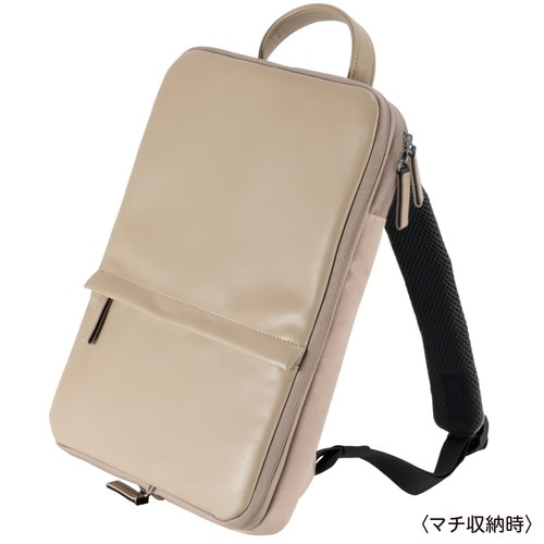 ナカバヤシ Digio2 厚みが変わるPCバックパック 16インチ CB-283BG ベージュ