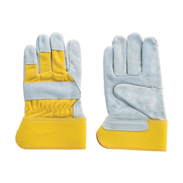 （まとめ）富士グローブ #181 イエロー L 1821 1双 [x5セット]