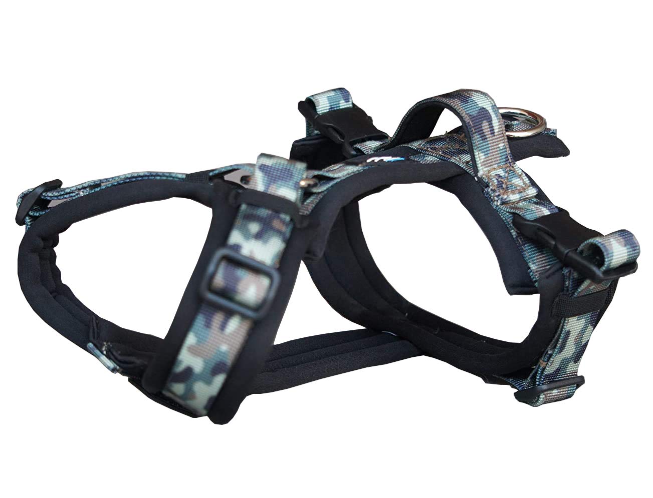Hakusan ゼロハーネス 負担軽減 犬用ハーネス サイズ調整可 簡単着脱 夜間反射材 軽量 通気 ハンドル付き ネームプレート XS サイズ カモフラージュ