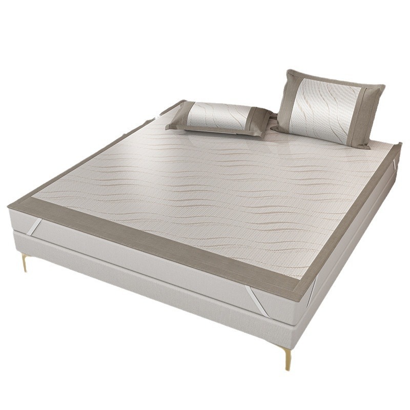 A類母子級氷シルク涼席家庭用夏涼席折りたたみ夏冷感シート90*190/120*195cm2点セット