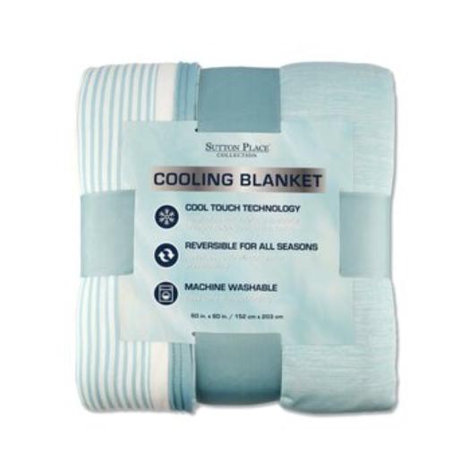 [倉庫管理]サットンプレイスコレクション リバーシブル 冷感ブランケット シングルサイズ 152cm x 203cm