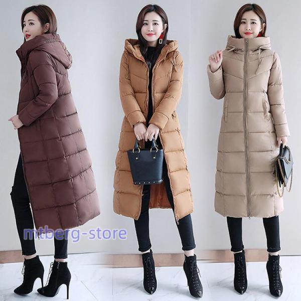 万能流行感コート中綿ダウンコートレディース中綿コートダウンジャケット秋冬カジュアルフード連れ中綿コートロング丈オーバーアウター大きいサイズ