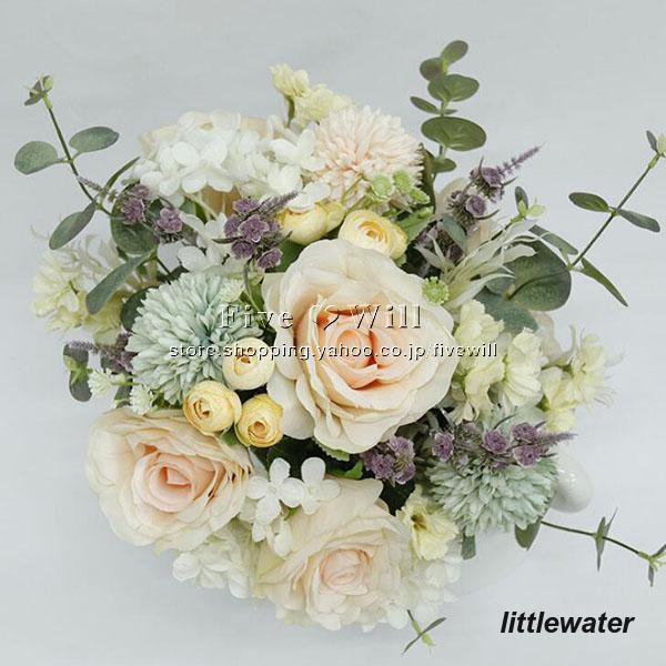 ウエディングブーケ 花束 花飾り ブートニア 手首の花 結婚式 バラ造花 ウェディング用 アレンジメント 花嫁 披露宴 手作り キット ブライダルブーケ