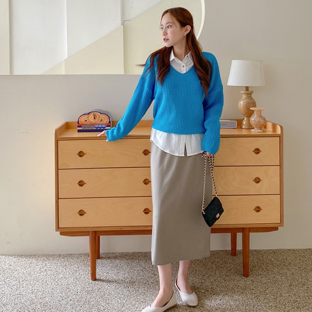 (JSTYLEのイーブレット) イーブレットベンケルソンサイドスリットロングスカート Jスタイル