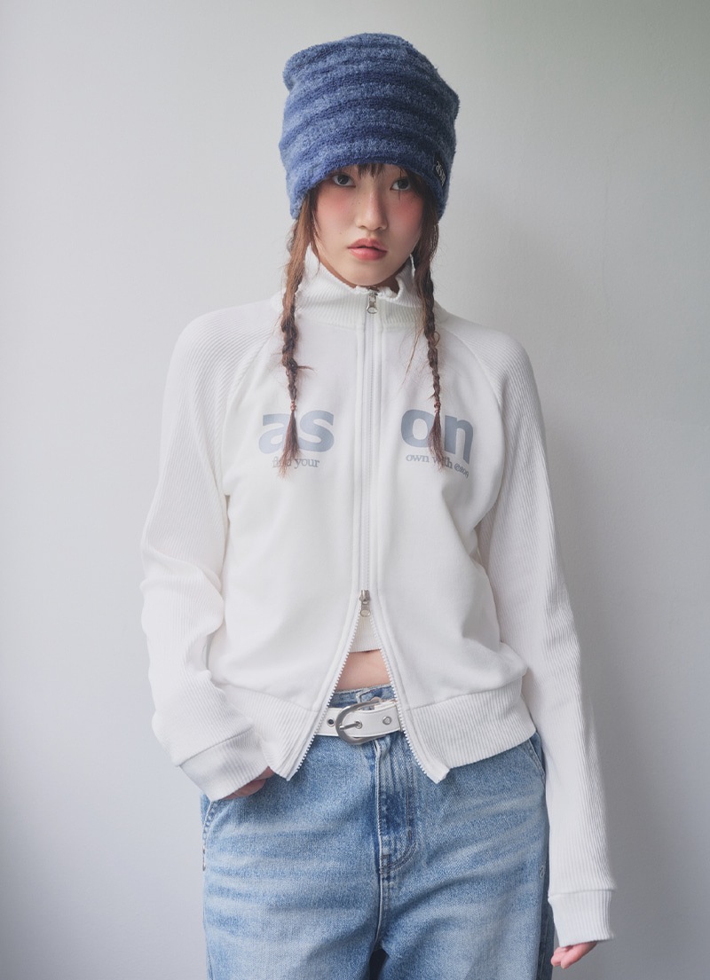 【AS"ON】 SALT ZIP-UP / WHITE 正規品