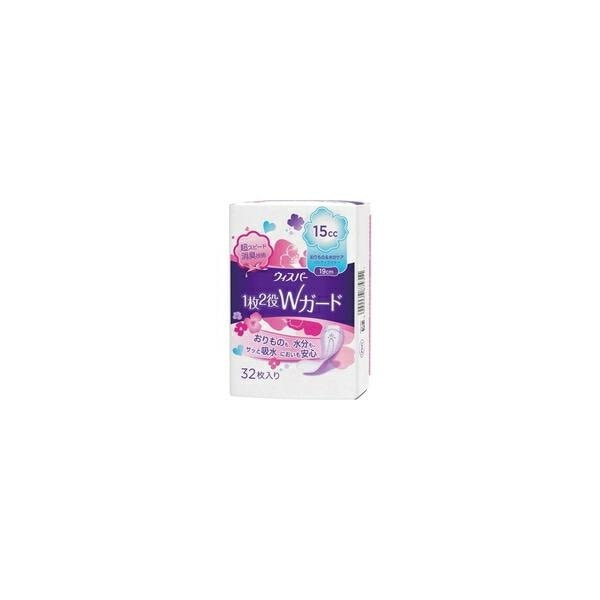 10個セット/ウィスパー 1枚2役Wガード 女性用 吸水ケア 15cc(32枚入)[ウィスパー]