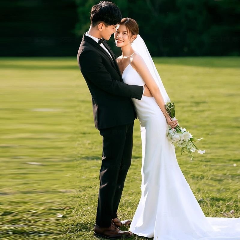 ウェディングドレス キャミソール スレンダードレス ウエディングドレス 二次会 花嫁パーティードレス