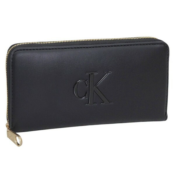 カルバンクライン 財布 メンズ 長財布 ブラック BOLD CK LONG ZIP AROUND LV04F1077G-BLACK CALVIN KLEIN