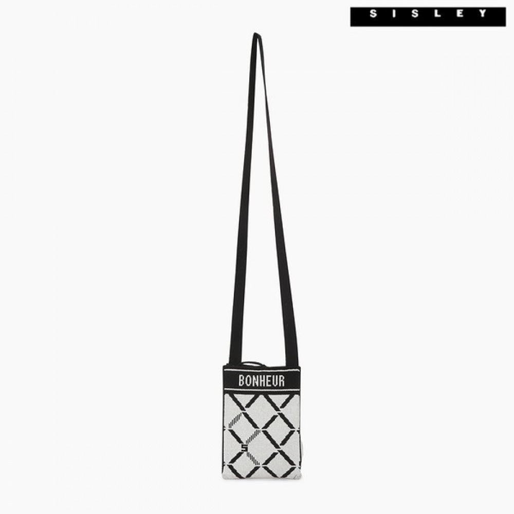 (シスレー) シスレージャガードニットクロスボディバッグ SCBG03311_BK