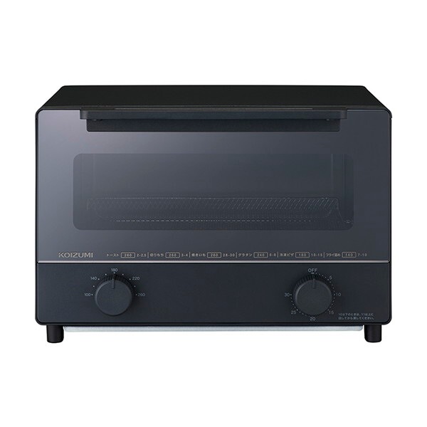 KOS1301K ブラック オーブントースター (2枚焼き・1350W)