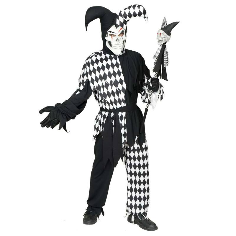 コスプレ 仮装 ウィキッドジョーカー ブラック/ホワイト M 【 コスプレ 衣装 ハロウィン 仮装 コスチューム 悪魔 デビル パーティーグッズ デビルクラウン メンズ 怖いピエロ 大人用 余興 ホラ