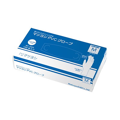 他サイト： [マツヨシ] 使い捨て手袋 プラスチックグローブ 粉なし Mサイズ 100枚入り 左右兼用 薄手 病院採用商品 PVC 手袋 PVCグローブ パウダーフリー 清掃 介護 クリニック ガーデニング 美容の商品画像