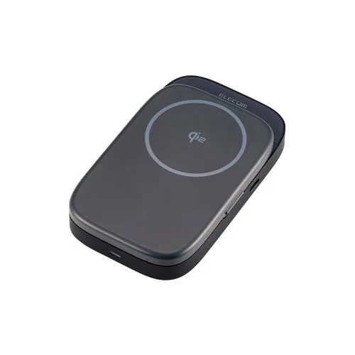 エレコム DST-Q040BPGY USB Type-C ドッキングステーション 4in1 ハブ Qi2 ワイヤレス充電スタンド PD スマホ MacBook等対応 グレー