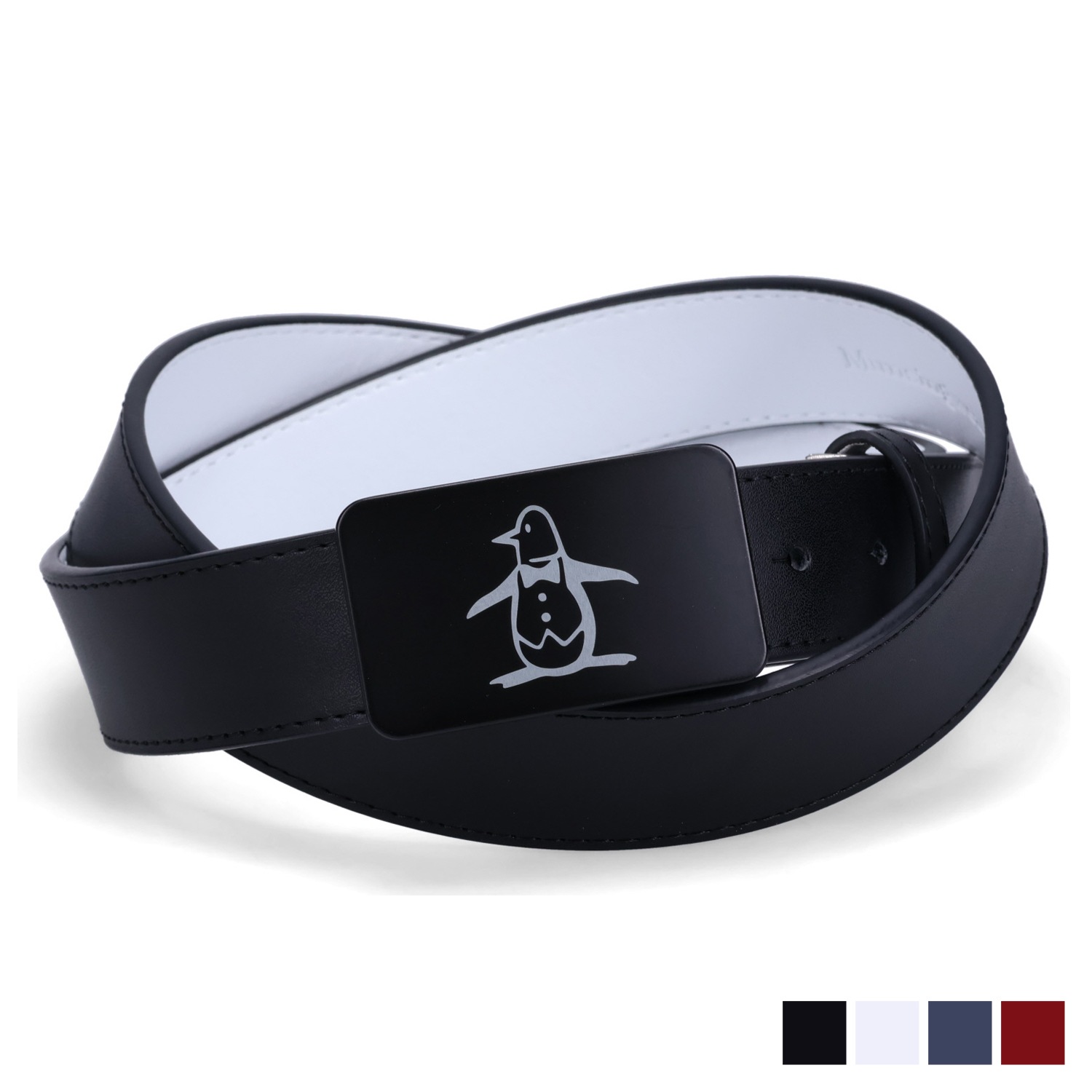 ベルト レザーベルト メンズ ブラック ホワイト ネイビー レッド 黒 白 MU-1060223