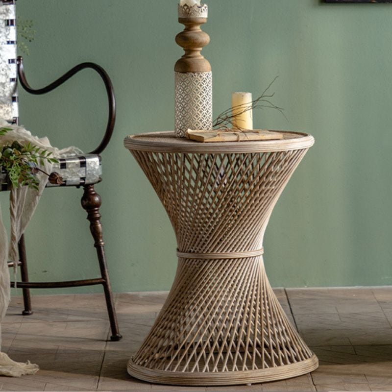 サイドテーブル ナチュラル 円形 46cm おしゃれ かわいい インテリア 北欧 コーヒーテーブル ラウンド ミニ テーブル リビング 机 カフェ