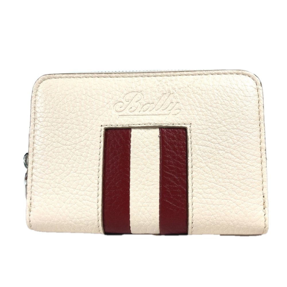 BALLY バリー コインケース TORRIN.TSP ロゴ 財布 小銭入れ ラウンドファスナー レザー ホワイト