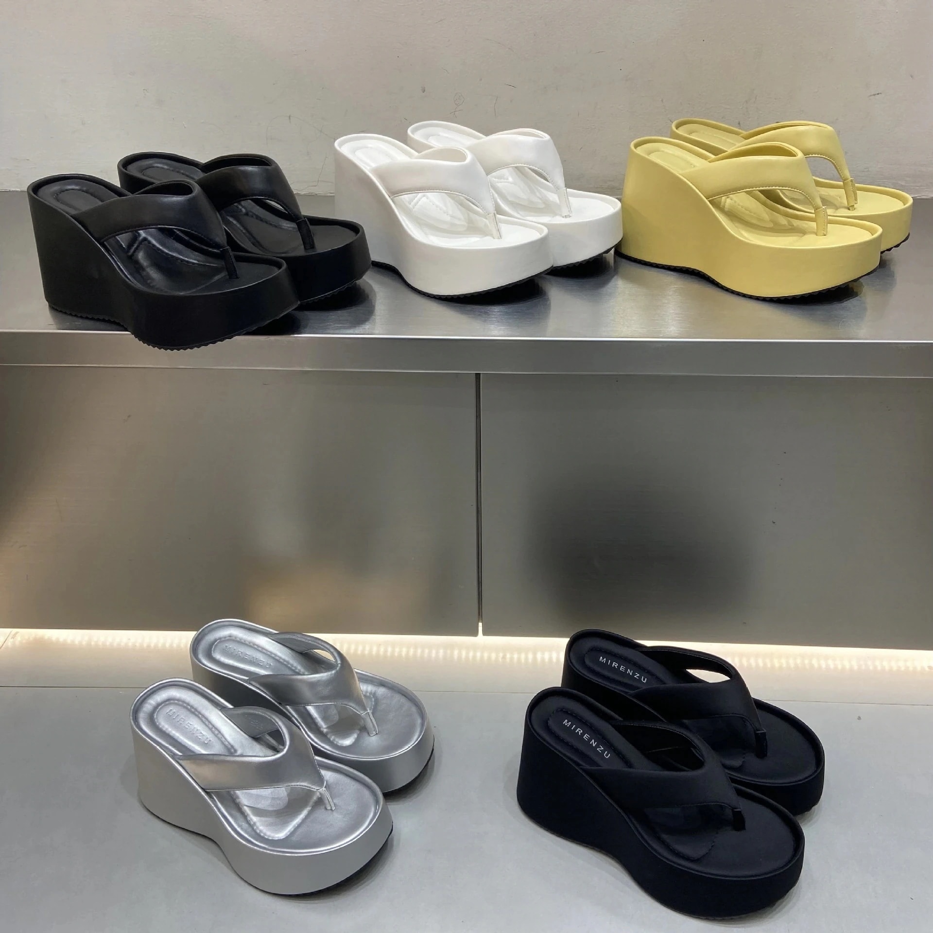 24新作ウェッジヒール厚底カジュアル10cm欧米製tバックオープントゥビーチサンダル 5,920円