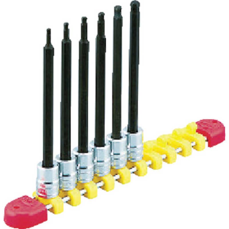 KTC　6.3sq.ロングボールポイントヘキサゴンビットソケットセット6コ組　TBT2L06BPBH