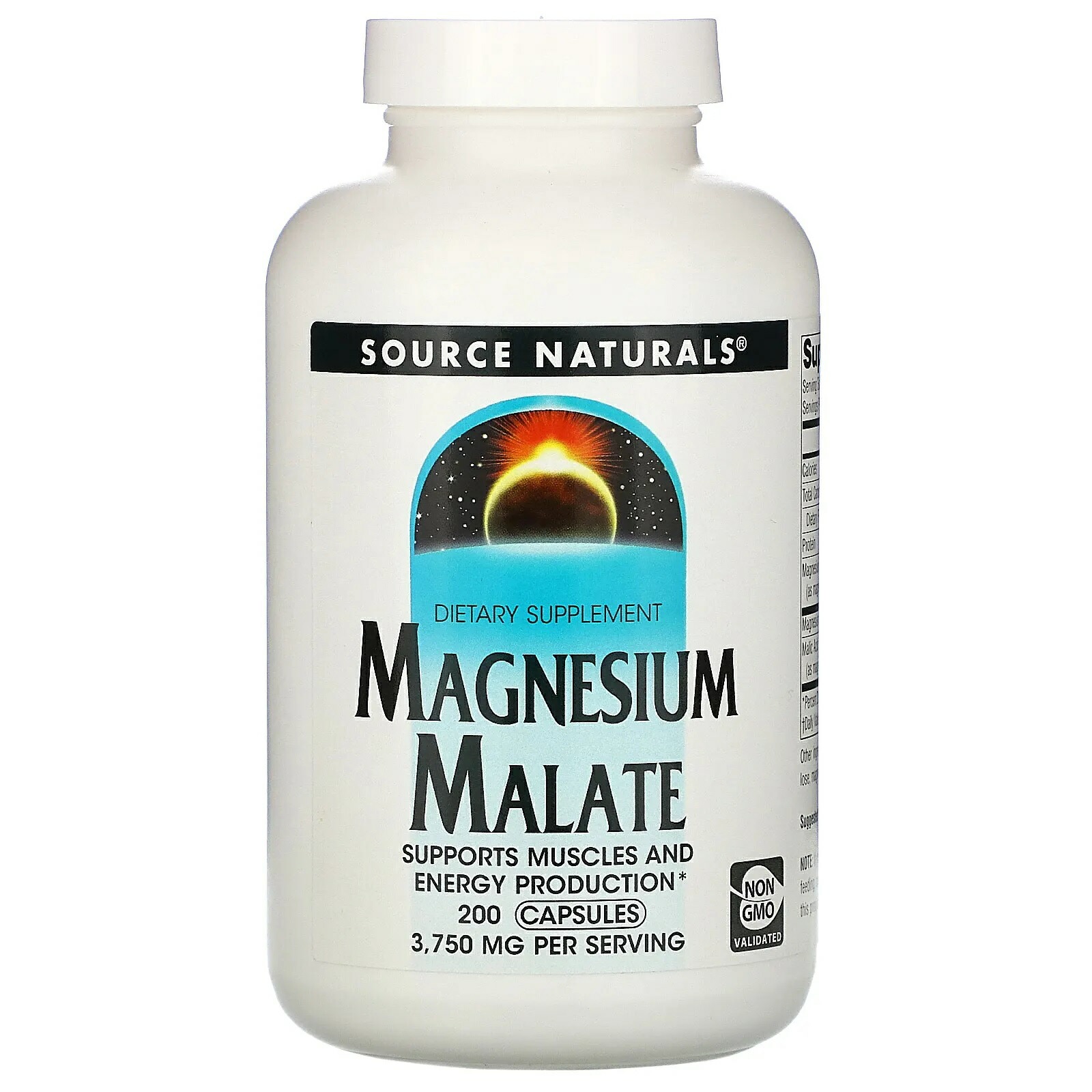 SOURCE NATURALS社　マグネシウムリンゴ酸 3,750mg 200カプセル 5,377円