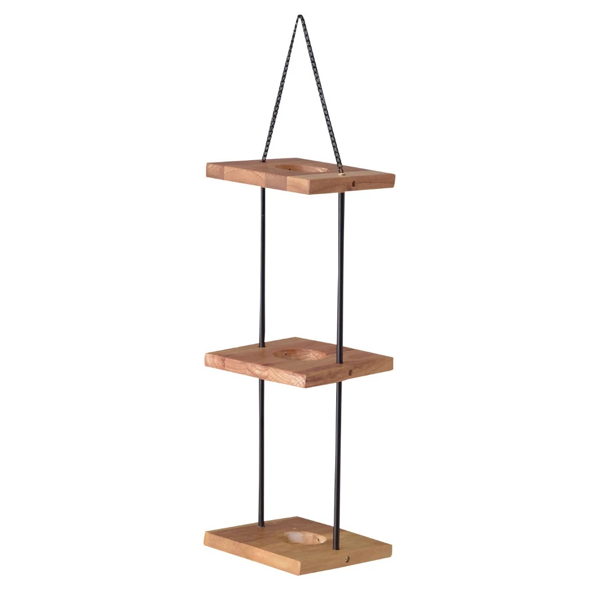 プランタースタンド ハンギングプランター3段 木製 プランターラック プランター台 ラック フラワーラック ハンギング 吊るす 棚 スチール 3号鉢 室内 引っ掛ける 花台 鉢置き 飾り台