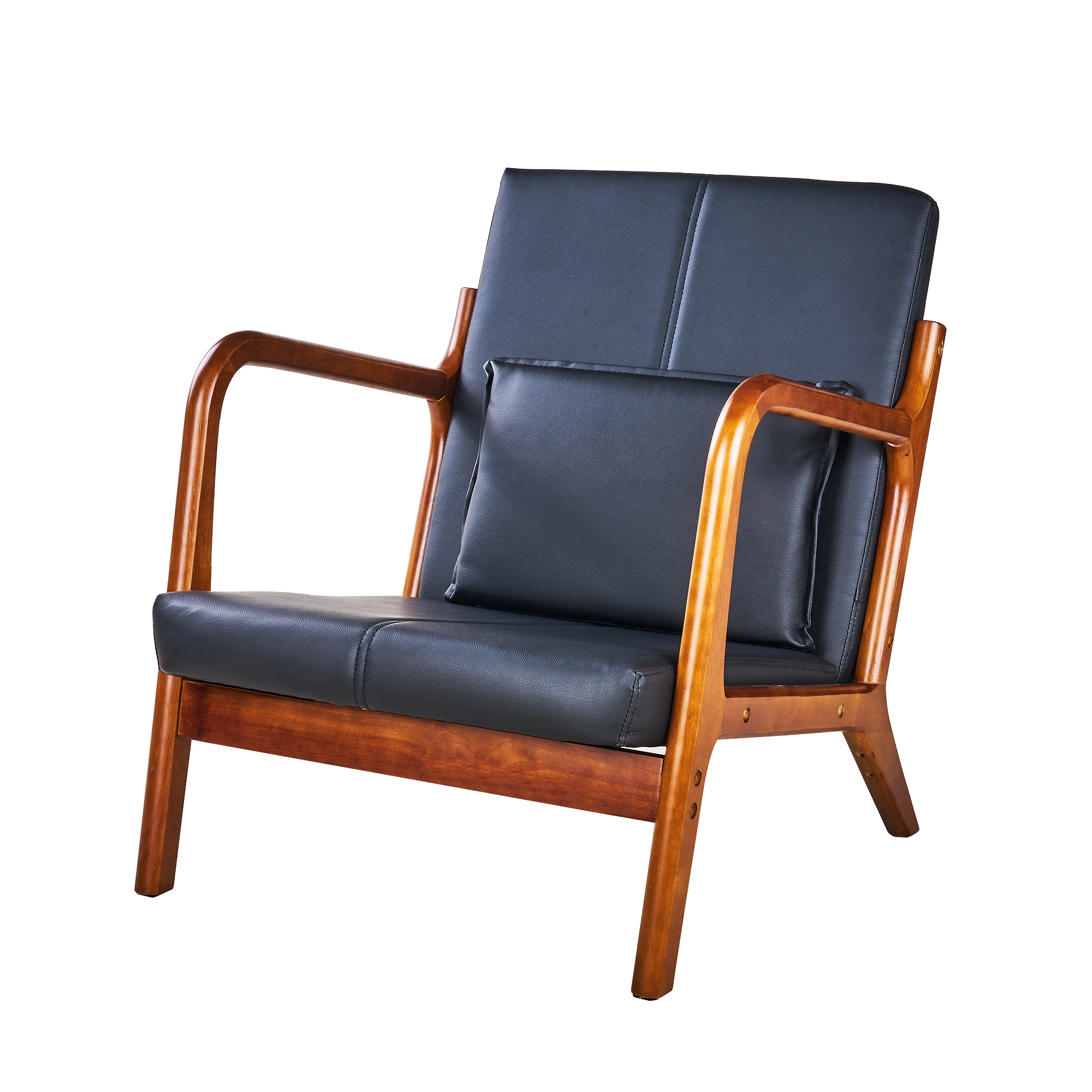 ダイニングチェア 高さ71cm 10.6kg 純正オーク無垢材 PUレザー 高密度ウレタンフォーム 背もたれクッション付き 木製肘掛け 高安定性 コーナー l字 背もたれ付き