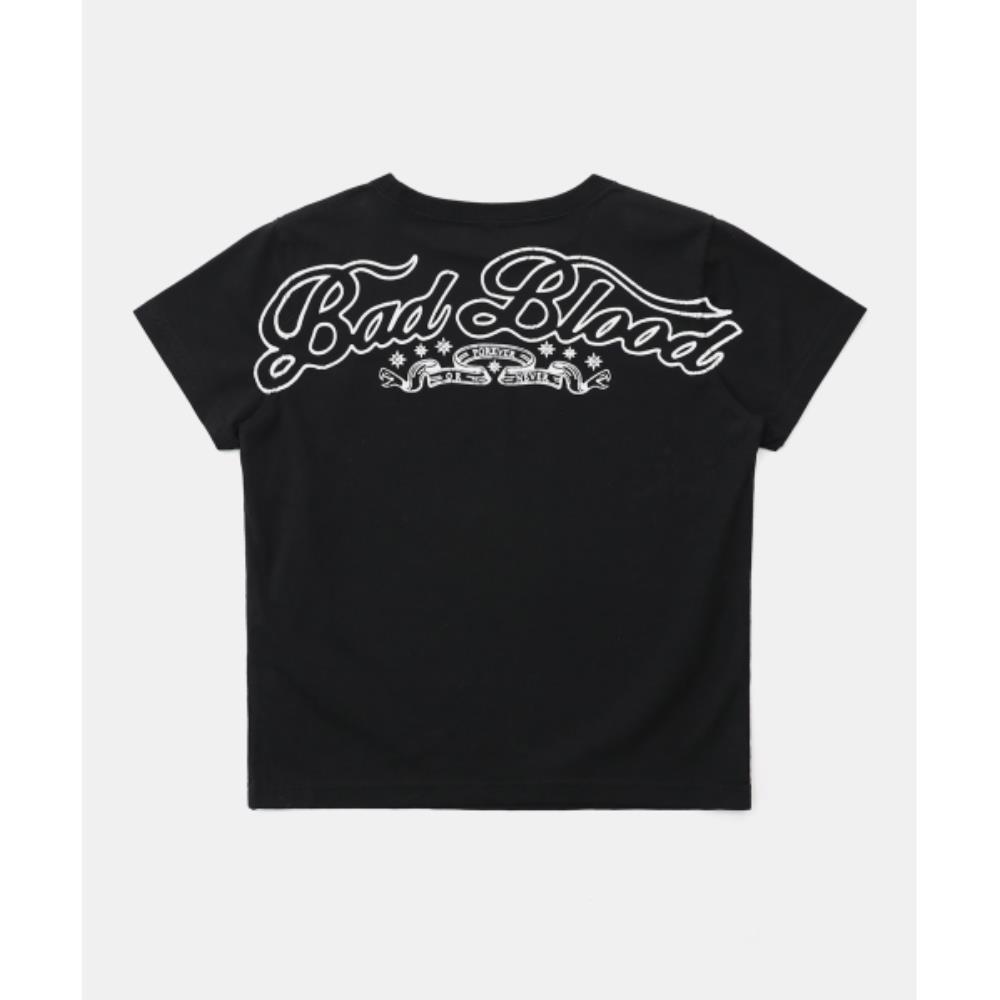 BADBLOOD Mystic 12 Print T-Shirt Slim Fit Black w-tee25