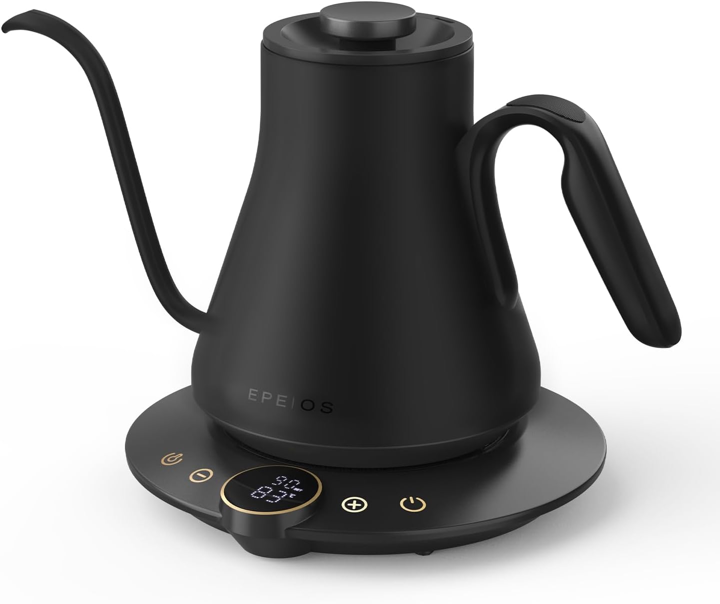 エペイオス電気ケトル コーヒー 1C単位の精密調節 ドリップ コーヒーポット 細口ドリップ LED表示パネル 電気ポット ドリップ ポット コンパクト0.9L 1040W