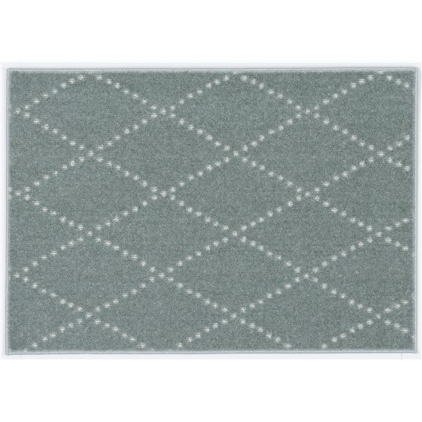 スミノエ 洗える ラグ ポント 約幅90x長さ130cm ブルーグレー 日本製