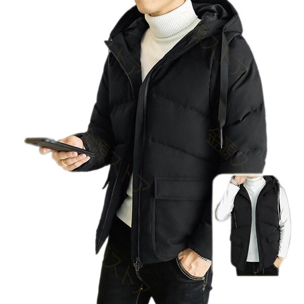 ダウンジャケット 中綿 冬コート メンズ アウトドア フード 厚手 防寒防風 保温 秋冬