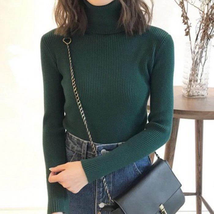 タートルネックセーター ニットセーター セーター タートルネック ニット 無地 シンプル ニットインナー オフィス 長袖 ニットソー 秋 冬