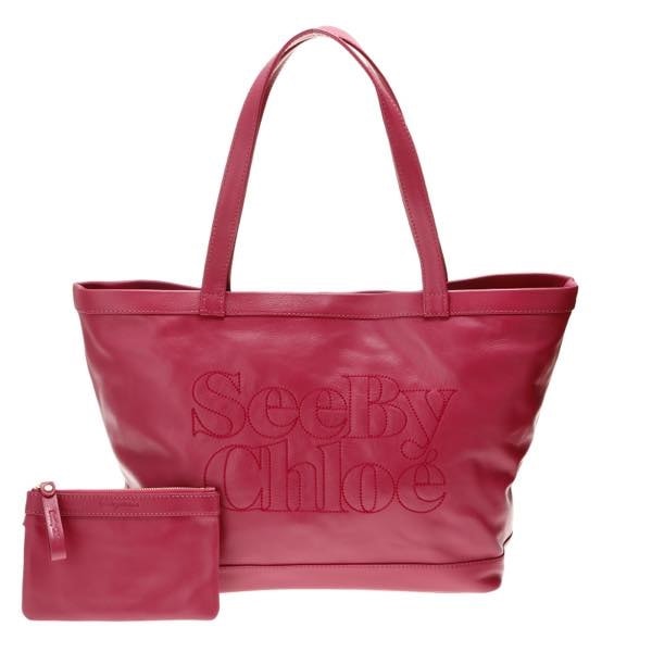 シー バイ クロエ SEE BY CHLOE / ZIP FILE トートバッグ #9S7599 N199 A76 DEEP PINK大モノもラッピング可!新春初売り大特価中!