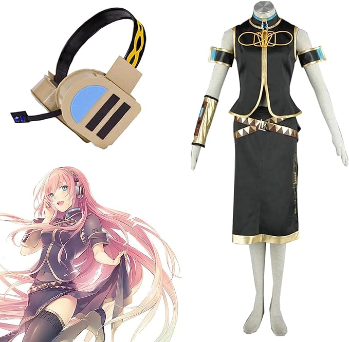 Z VOCALOID 巡音ルカの服 コスプレ衣装+イヤホン +ウィッグ アニメ 変装 コスチューム 仮装