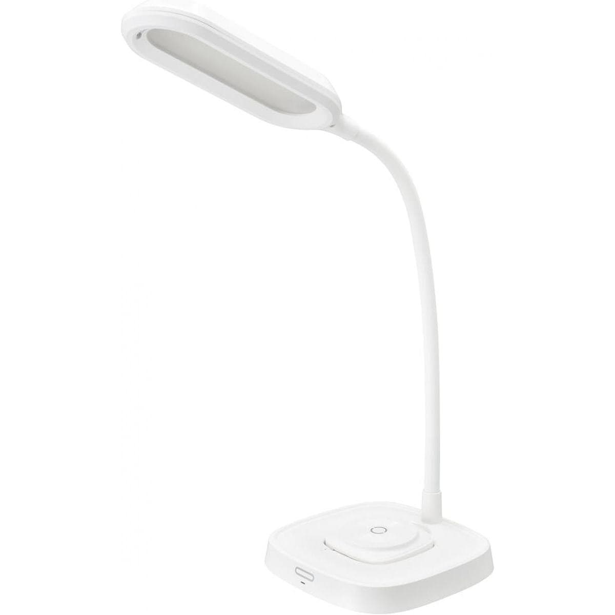 オーム(OHM) LEDデスクライト 450ルーメン 昼光色 ホワイト ワイヤレス充電機能付き MagSafe対応 DS-L50FMS-W