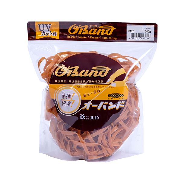（まとめ） 共和 オーバンド#420 内径101.5mm 500g入 透明袋 GNA-N-008 1袋 [x3セット]
