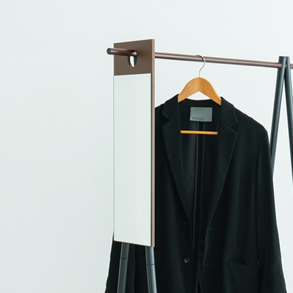 (4枚セット)フックミラー(60)(ダークブラウン/茶) 幅20cm×高さ60cm ウォールミラー/壁掛け/鏡/飛散防止加工/スリム/姿見/省スペース/日本製/モダン/業務用...