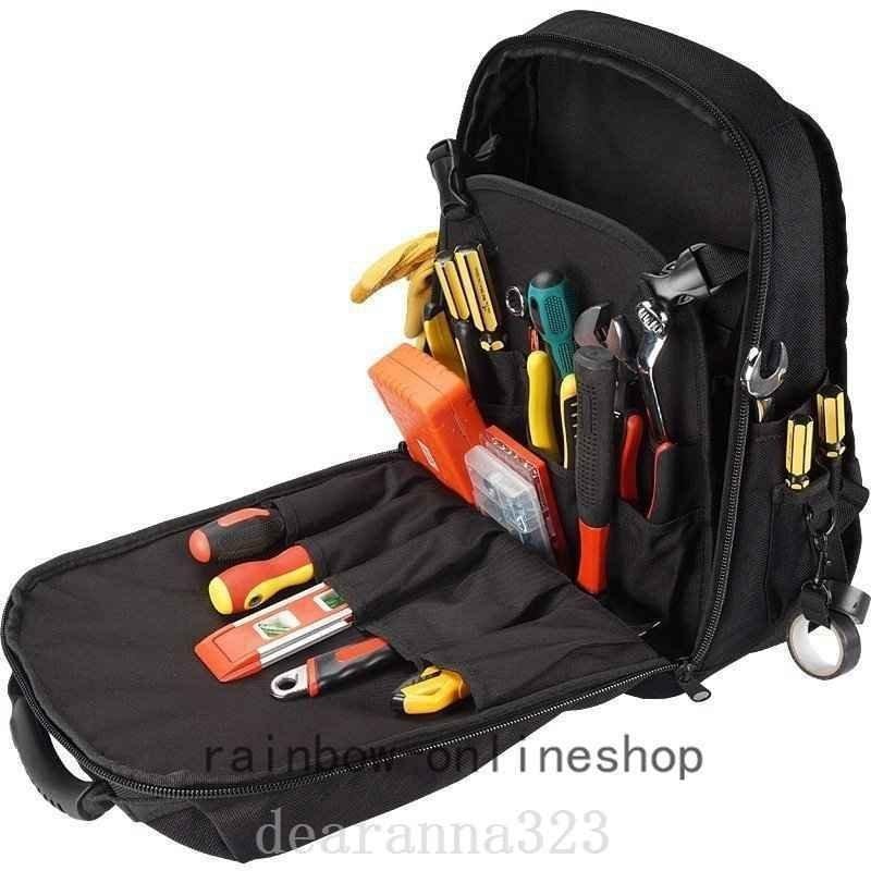【2枚購入で1OO円OFF!2026限定SALE!】ツールバッグ工具リュックリュックサックバックパック底部補強作業カバン作業用バッグ大容量持ち運びやすい工具収納耐摩耗工具整理