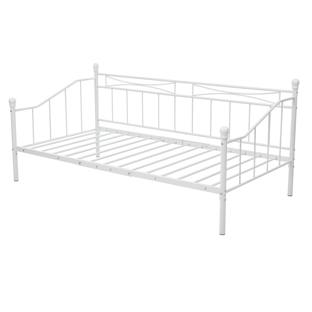 新作】【ホワイト】シングルベッド パイプベッド ベッド シングル ベッドフレーム 一人暮らし 収納 1人用 おしゃれ 北欧風 子供部屋 大人用 スチール 耐震