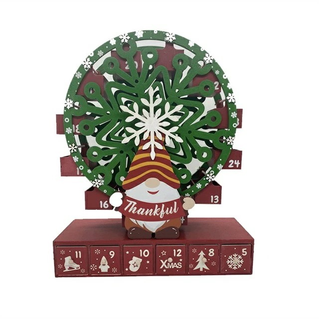 初回限定クリスマス 木製観覧車 カウントダウンカレンダ クリスマステーブルの装飾 3D立体 彫刻装飾品 木製 誕生祝 大人 新年 ギフト クリスマス プレゼント