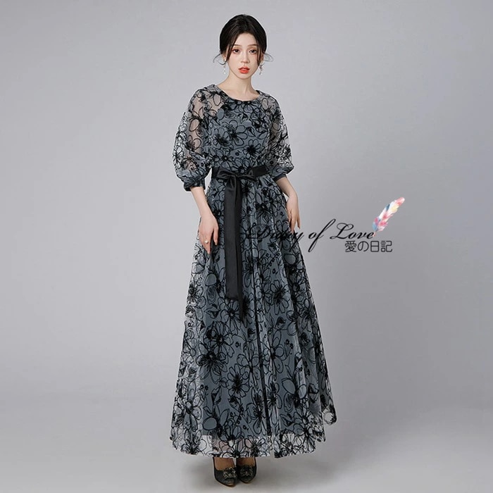 パーティードレス 結婚式 ワンピース パフスリーブ 大きいサイズ パーティー 結婚式 二次会 披露宴 お呼ばれ ドレス ロングドレス パーティードレス ワンピース マキシワンピ レディース 上品