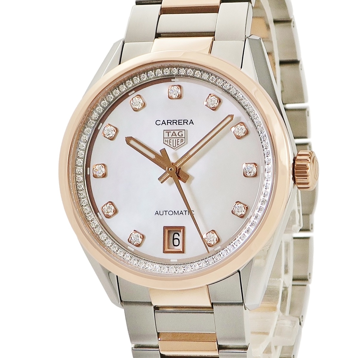 カレラ キャリバー7 デイト WBN2351.BD0000 自動巻き メンズ K18RG×SS コンビ 純正ダイヤ シェル 3年保証