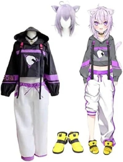 バーチャル YouTuber A.I.Channel 猫又 おかゆ ねこまた おかゆ コスプレ衣装 ＋ 靴＋ ウィッグ 全セット 13,833円