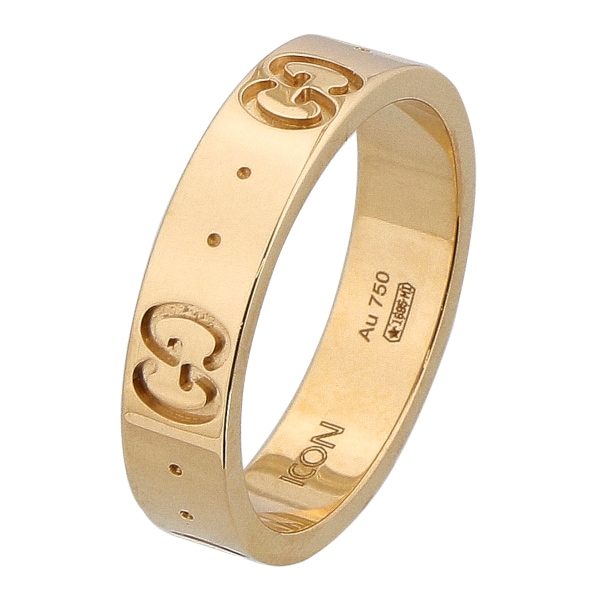 GUCCI 660070-J8500-8000-13 グッチ GGアイコン リング K18イエローゴールド GUCCI 純正BOX/保護袋/コントロールカード