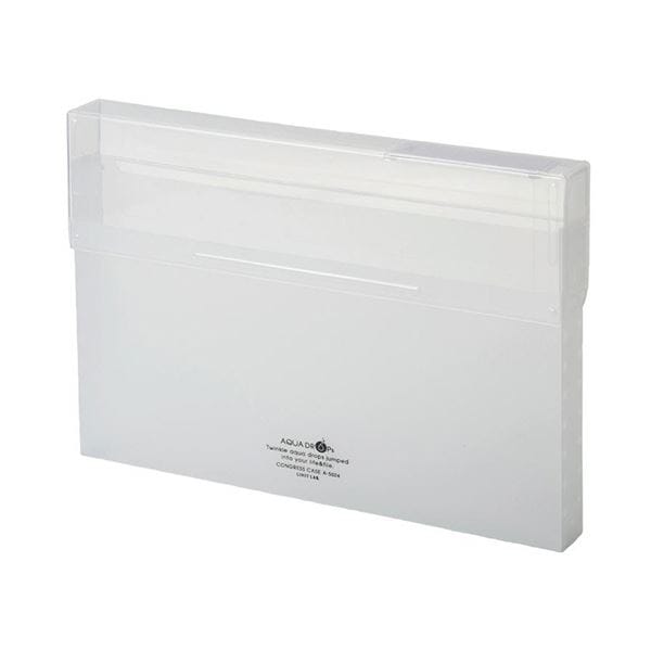 (まとめ）リヒトラブ AQUA DROPsコングレスケース A4 300枚収容 乳白 A-5024-1 1セット（6個）(×5セット) 15,908円