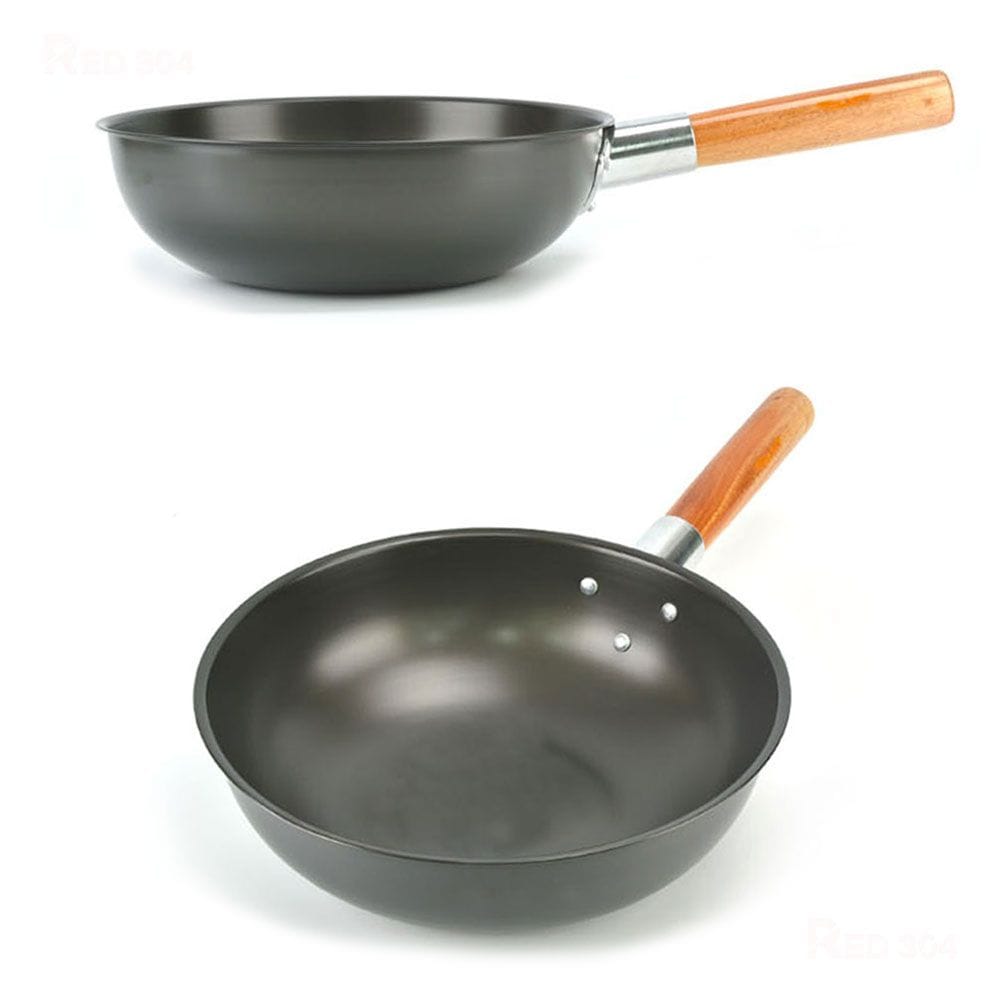 硬質コーティング中華鍋揚げパンフライパン36x10.5cm 4号