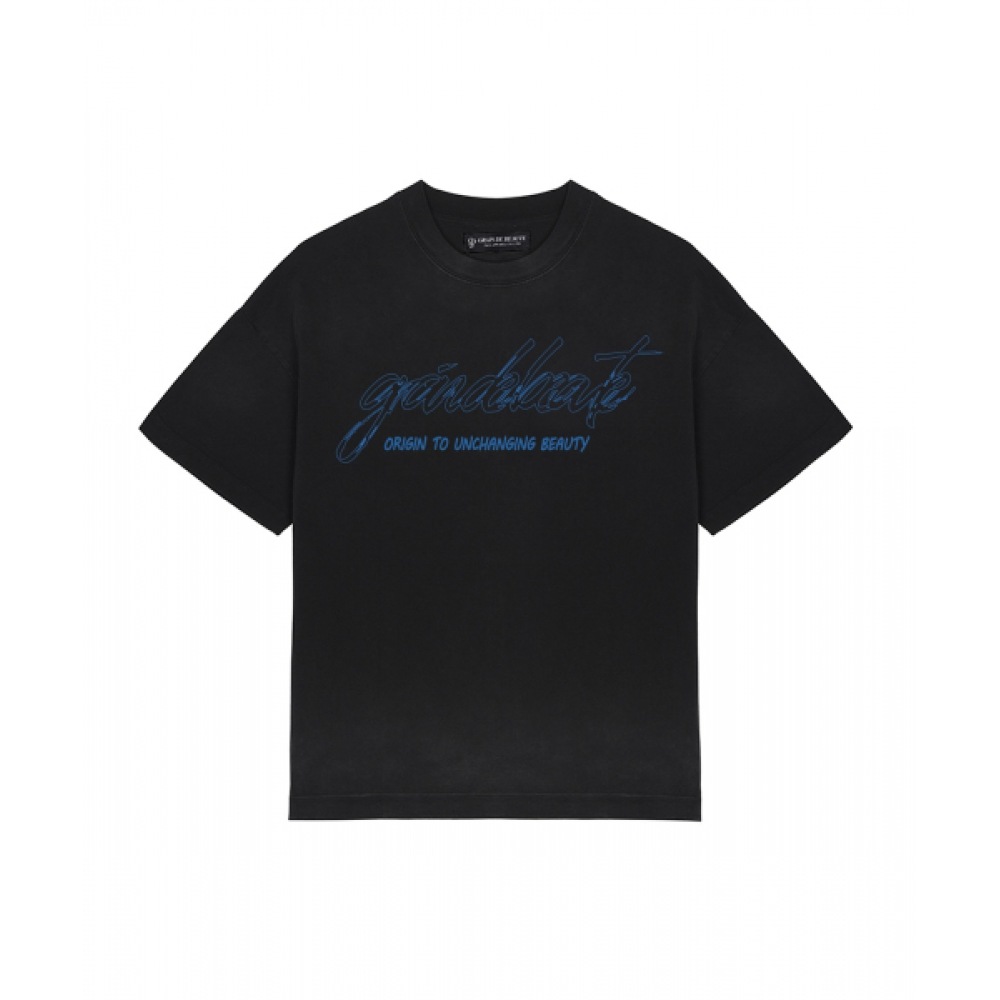 グレインドボーテ起毛ピグメントTシャツ [ブラック]