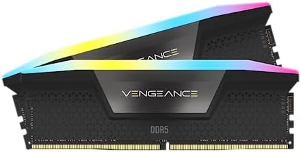 CORSAIR DDR5-6000MHz デスクトップPC用メモリ VENGEANCE RGB DDR5シリーズ (Overclock PMIC) Intel XMP メモリキット 32GB ブ...