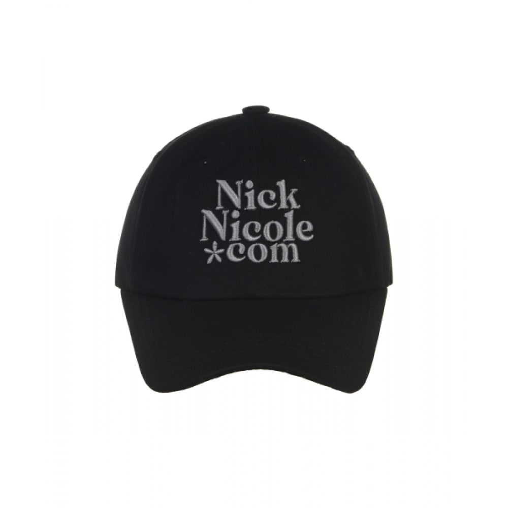 NICK&NICOLE NN ドットコムシグネチャーボールキャップ_ブラックグレー