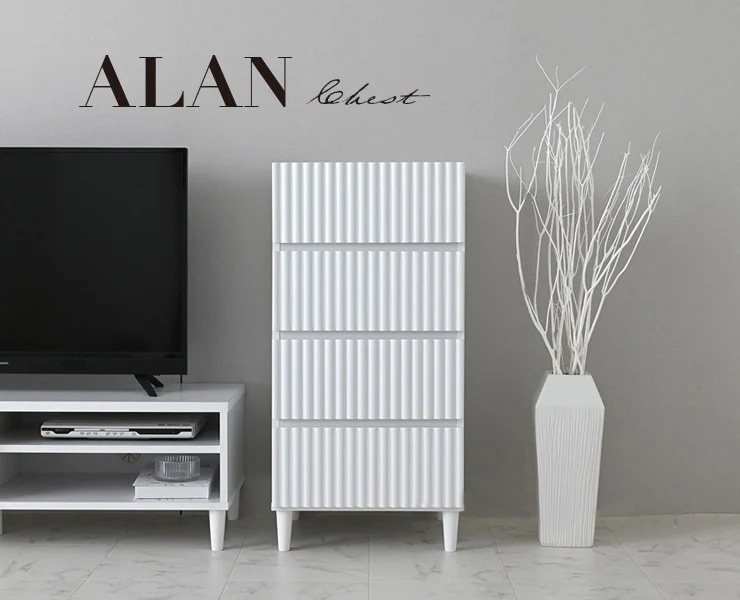 ラック 棚 扉付き キャビネット 北欧モダン おしゃれ エレガント 白 チェスト サイドボード 引き出し ホワイト 幅445mm