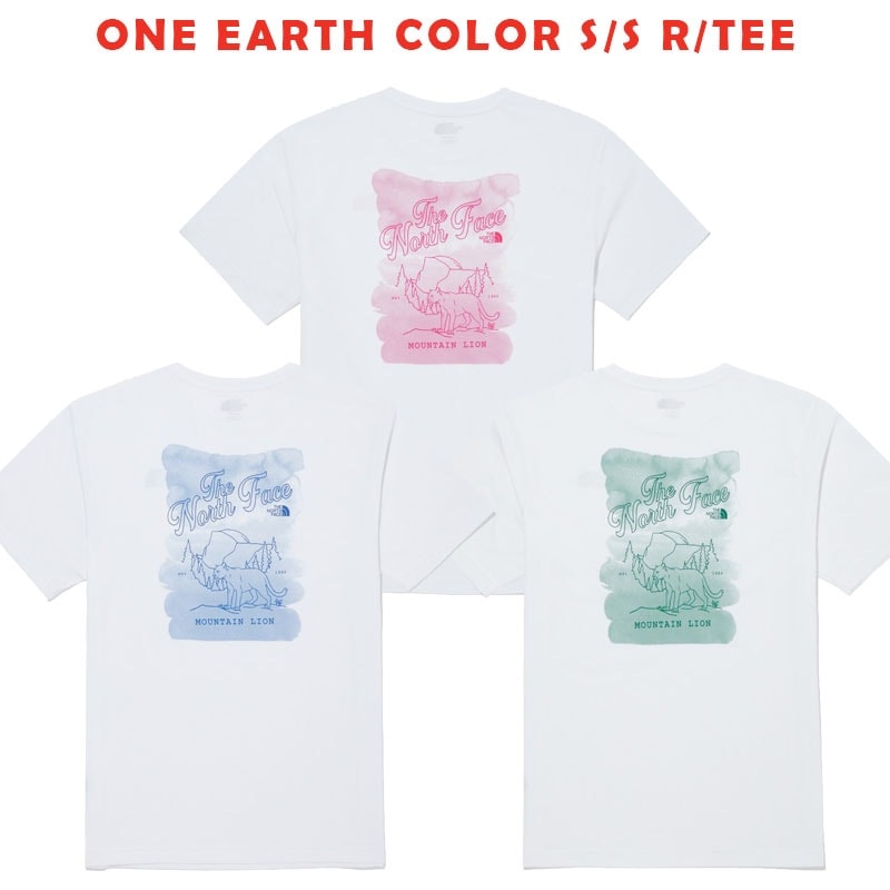 韓国正規品保証 関税負担なしNT7UQ08J ONE EARTH COLOR S S R TEEデイリー 基本 着装 男子 女子 人気 韓国 ファッション 男女共用 アウトドア